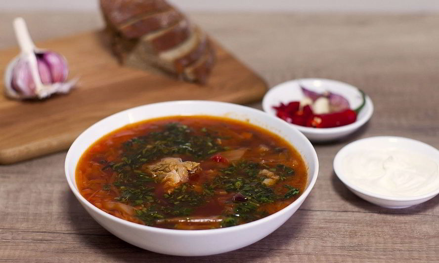 Рецепт овощной суп со свининой