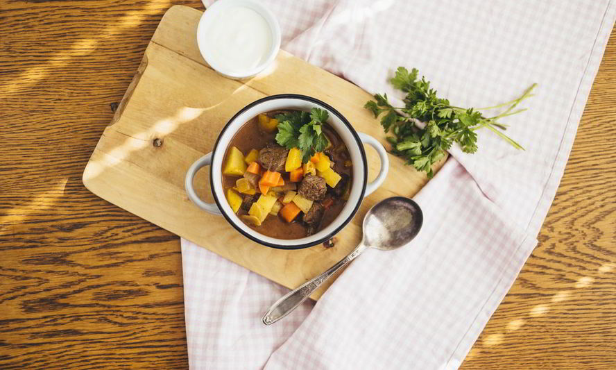 Рецепт суп-гуляш из говядины с овощами