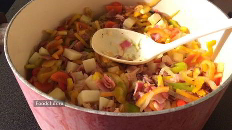 суп минестроне с беконом и стручковой фасолью