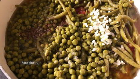 суп минестроне с беконом и стручковой фасолью