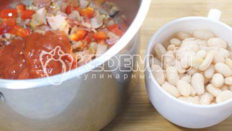 суп минестроне с фасолью и беконом