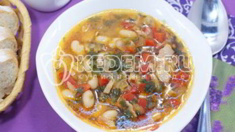 суп минестроне с фасолью и беконом