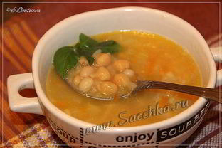 Суп овощной с белой фасолью