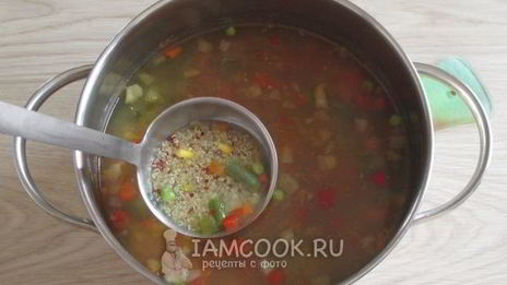 суп овощной с киноа