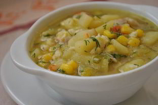 Похлебка с крабами и кукурузой