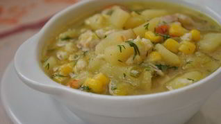 Похлебка с крабами и кукурузой