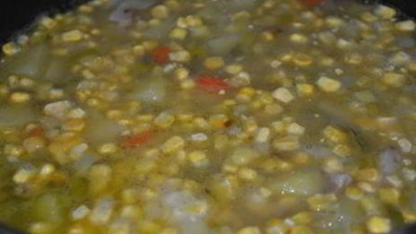 похлебка с крабами и кукурузой