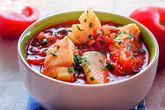 Томатная похлебка с рыбой и картофелем