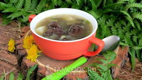 постный грибной суп из замороженных грибов