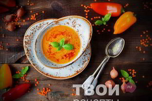 Постный суп из чечевицы