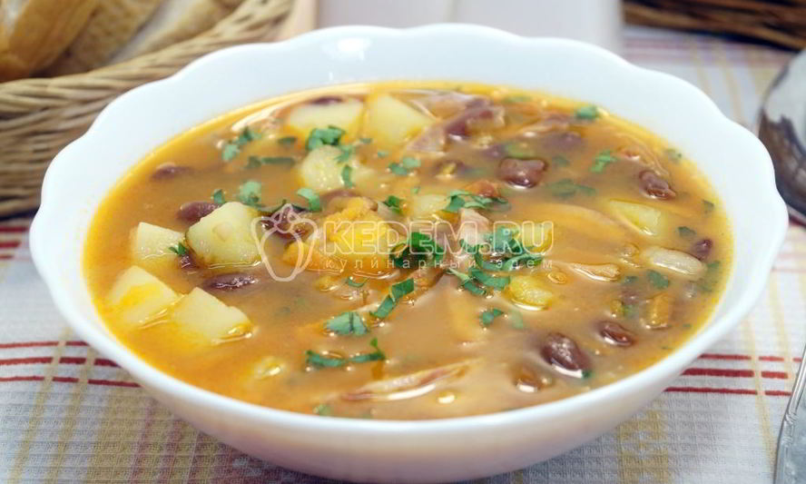 Рецепт простой вкусный суп из фасоли