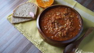 Пряный чечевичный суп без масла