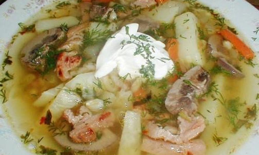 Рецепт куриный рассольник с грибами