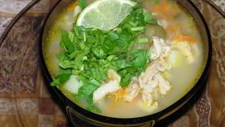 Рассольник из говяжьего рубца