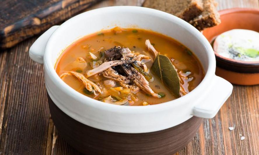 Рецепт рассольник на утином бульоне с потрохами