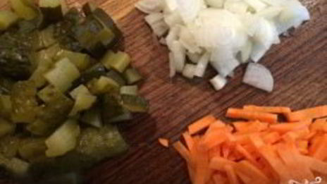 рассольник с говядиной и перловкой