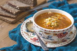 Рассольник с грибами и булгуром