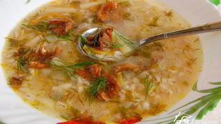 Рассольник с грибами