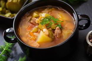 Рассольник с грудинкой