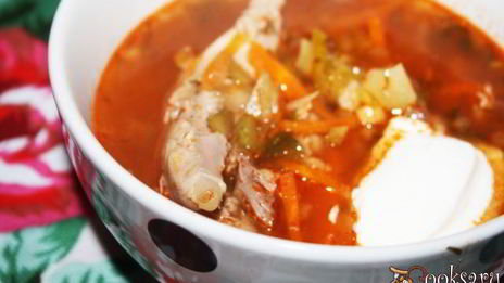 рассольник с индейкой