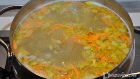 рассольник с куриными потрошками