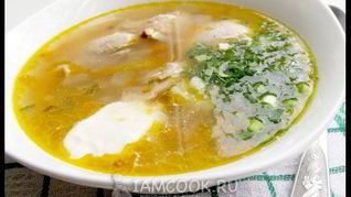 Рассольник с курицей и булгуром
