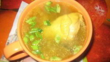 рассольник с курицей и перловкой