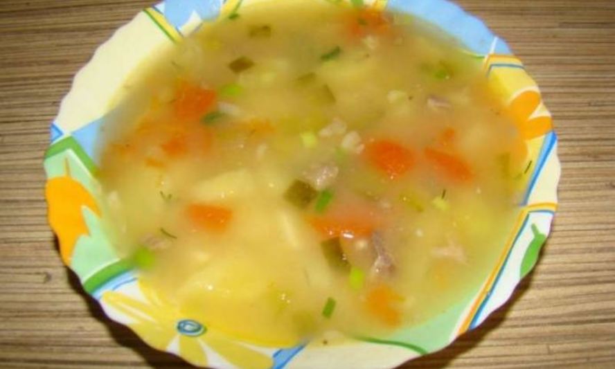 Рецепт рассольник с мясом