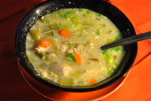 Рассольник с перловкой и курицей