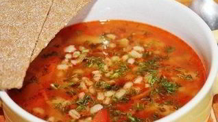 Рассольник с перловой крупой без мяса