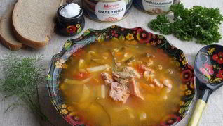 Рассольник с тунцом