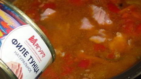 рассольник с тунцом