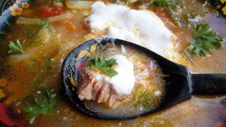 рассольник с тунцом