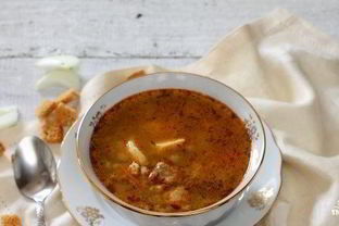 Рассольник со свининой в мультиварке