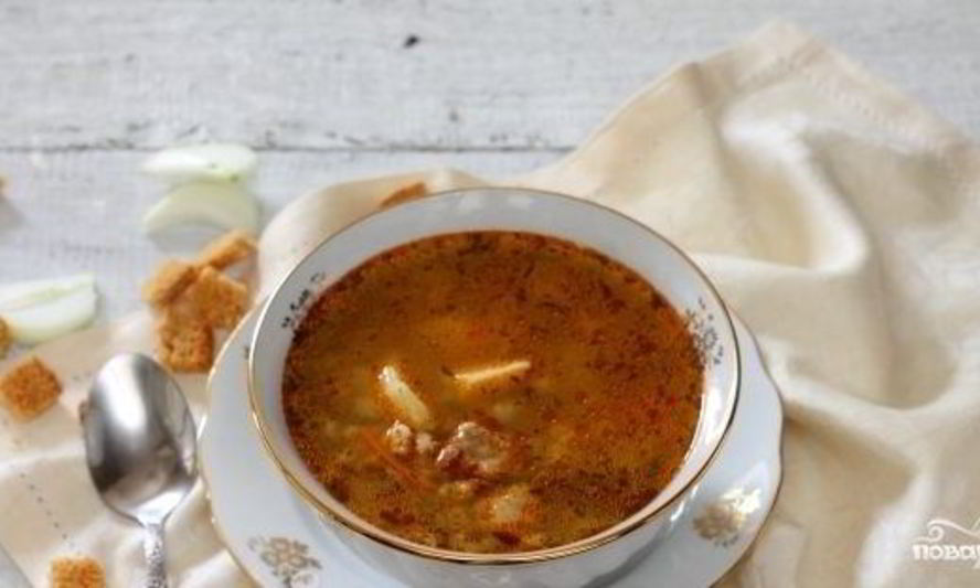 Рецепт рассольник со свининой в мультиварке