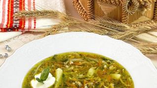 Рассольник зеленый с лимоном