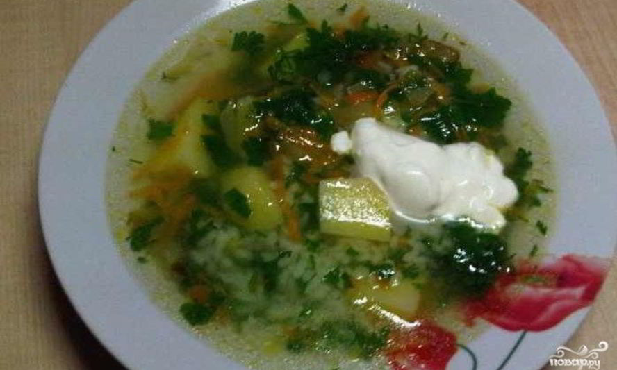 Рецепт вегетарианский рассольник с рисом