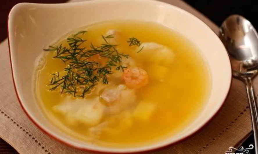 Рецепт рыбный суп с креветками