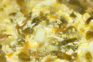 Щавелевый суп с яйцом