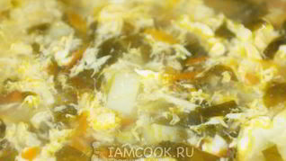 Щавелевый суп с яйцом