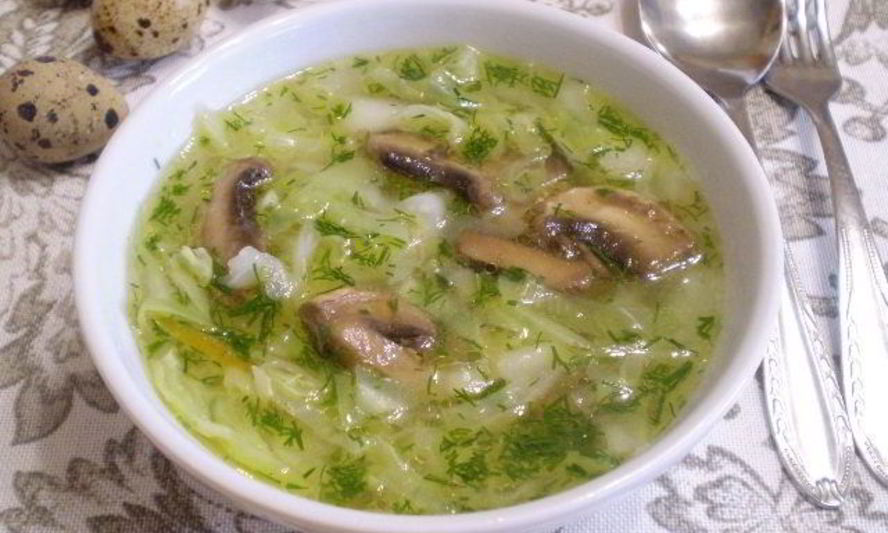 Рецепт постные щи из свежей капусты с грибами