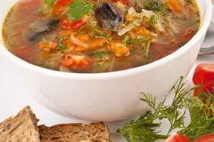 Русские щи с грибами