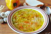 Щи из индейки со свежей капустой