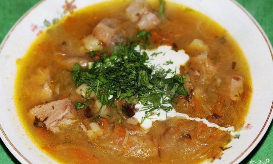 Рецепт щи из кислой капусты в мультиварке