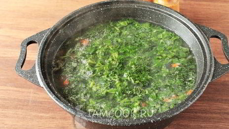 щи из крапивы с яйцом