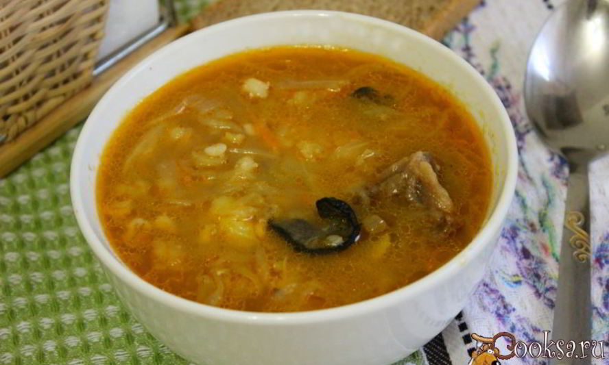 Рецепт щи из квашенной капусты с грибами и перловкой