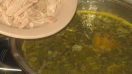 щи из щавеля с курицей