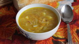 Щи из свежей капусты с нутом