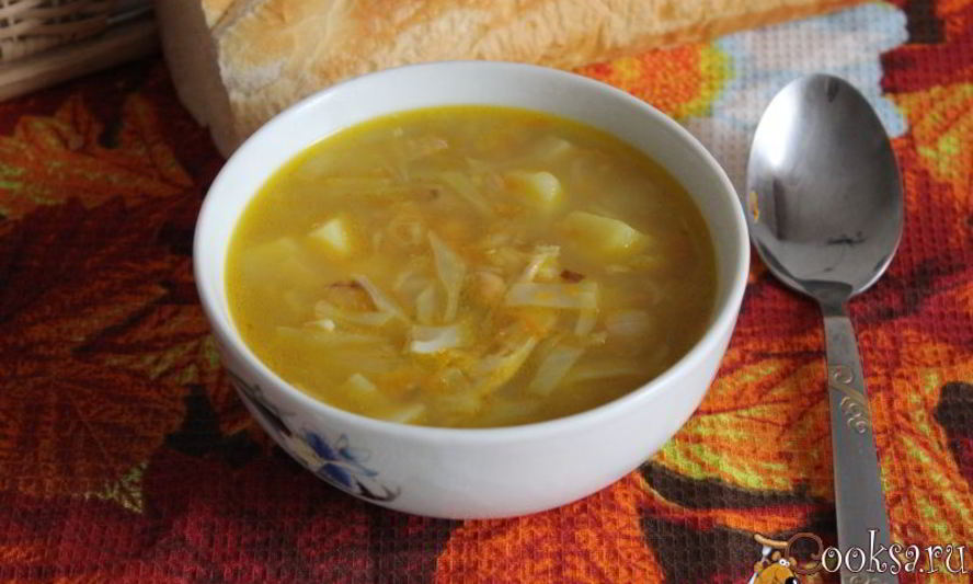 Рецепт щи из свежей капусты с нутом