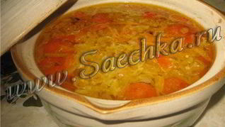 Щи из свежей капусты в горшочке